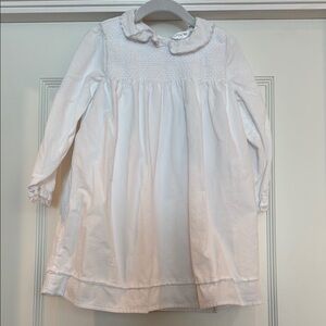 Caramel White Ruffled Collar Dress